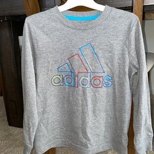 Adidas Long Sleeve Boys T-Shirt Gray
